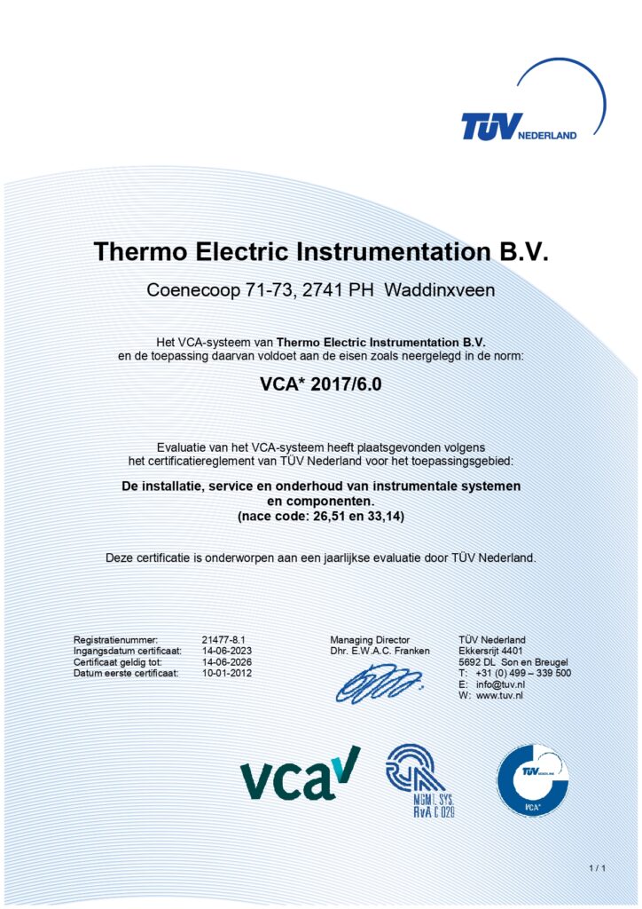 Safety Assurance System SCC VCA (NL)